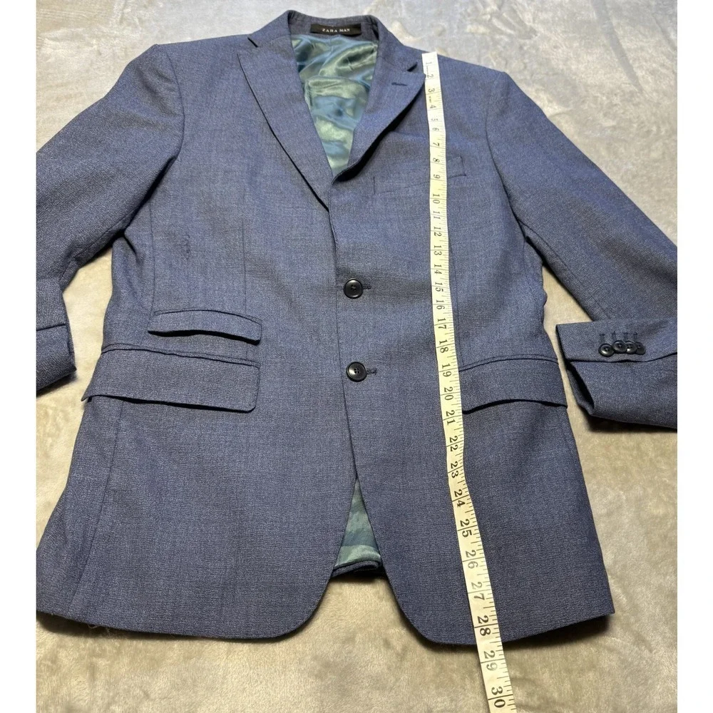 Zara Man Mens Blazer Size 38 Double Button Semi Formal Office Preppy Classic